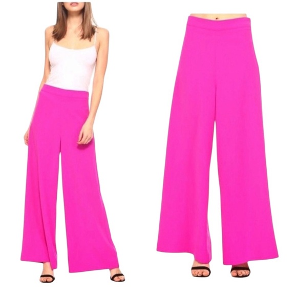 Express size 10 pink wide leg high waist dress pants - Picture 1 of 9